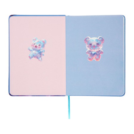 Notebook Gift Book 96l, line, color cut, PVC cover 3D Bear (17.7x12.4cm)-6