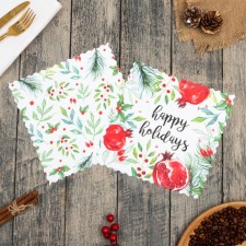 Set of napkins of the Happy Hollidays 20x20 cm-2 pcs, microfiber