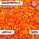 Confectionery sprinkling with the soft center "Bead": yellow, red, orange, 500 g