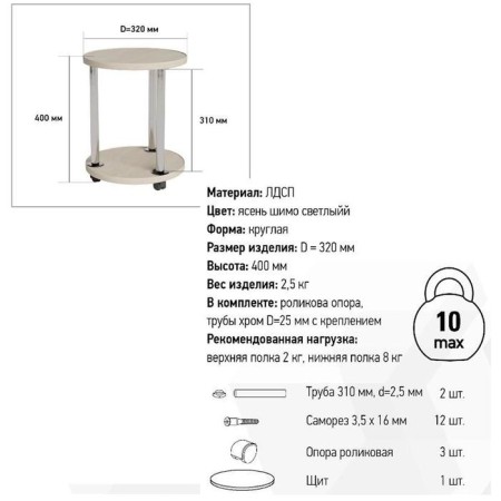 Shelf for Person-5 flowers, on wheels, ash shimo bright-1