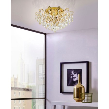 Fenoullet 1, 6x25W E14 chandelier, brass color-1