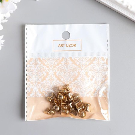 Handle for casket metal gold set 10 pcs 0.7x0.8 cm-3