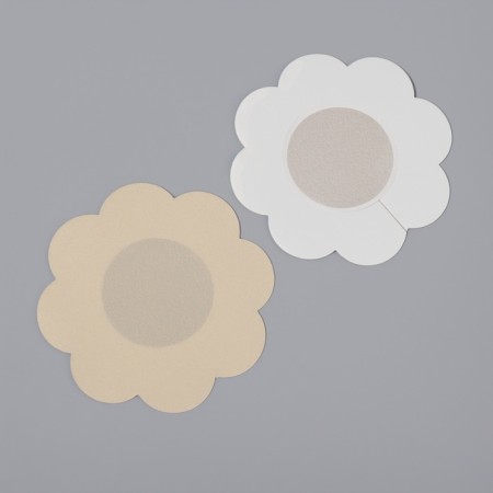 Flower overlays “Flower”, set - 5 pairs, adhesive base, 6 × 6 cm, beige color-2