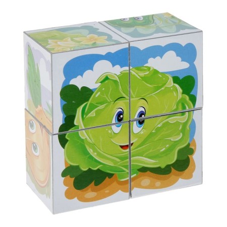 Cubes "Vegetables", 4 pieces-5