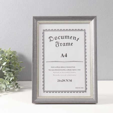 Photo frame Plastic format A4 cm "Gabriel" gray with silver strip 2.2x25x33.7 cm