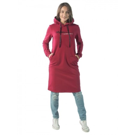 Female dress I understand, size 46, burgundy color-2