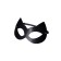 Mask "cat", leather, black