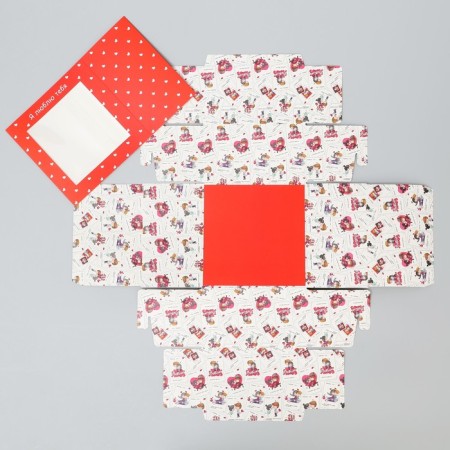 Gift Folder Folding Box, packaging, “I love you”, 14 x 14 x 8 cm-9