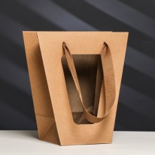 Package-carrier for flowers 10 × 10 × 20 x 18 cm, craft