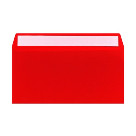 Envelope C65 114 x 229 mm, color, without a telling, without a window, a tear -off tape, 120 g/m2, red-3