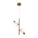 Suspended lamp Freya Fr5372PL-02BS EVIDENCE, 220x220x1500 mm, G9, 2x40W, brass color