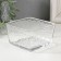 Glass of Glass for 1 candle "crumpled square" transparent 9x9x5.5 cm
