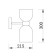 Bra Freya Fr5203WL-02ch Savia, 250x150x290 mm, E27, 2x60W, color chromium
