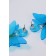 Acrylic earrings "radiance" butterflies, blue color