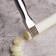 Steel onion knife, 16 cm, stainless steel, silver color