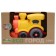 Eco-machine Funky Toys "Train", yellow color, 16 cm