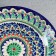 Plate of the Rishtan ceramics "Flowers", 25 cm, blue