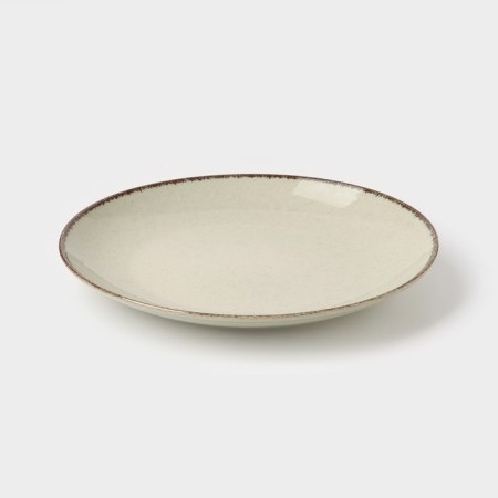 Pearl plate, d = 25 cm, mint color, porcelain-1