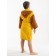 Terry robe for a boy, height 134-140 cm, yellow color