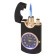 Gas lighter with clock, piezo, flame adjustment, 7.2 x 3.9 x 1.8 cm