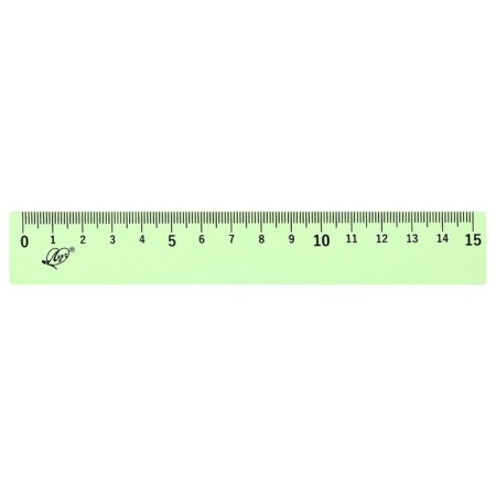 Drawing set 4 objects (ruler 15 cm, square 30 °/ 60 °, 10 cm; square 45 °/ 45 °, 8 cm; transporter 180 °, 9 cm), transparent green-4
