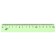 Drawing set 4 objects (ruler 15 cm, square 30 °/ 60 °, 10 cm; square 45 °/ 45 °, 8 cm; transporter 180 °, 9 cm), transparent green