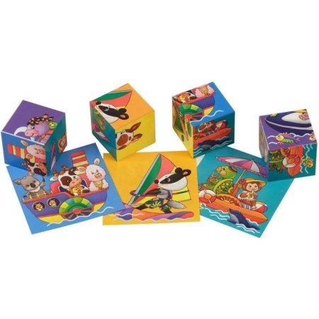 Smart cubes “Who is floating on what?”, In the subdod, 4 pieces-4