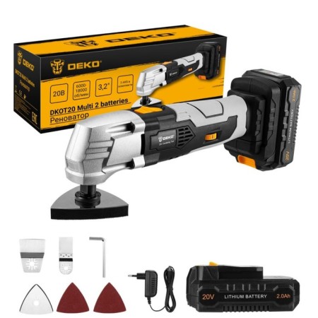 DEKO DKOT20 Multi Renovator, 2x2 ah, 20 V, 3 nozzles, 18000 stake/min