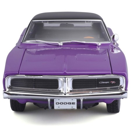 MASTO DIE-CAST 1969 Dodge Charger R/T, opening doors, 1:18, purple color-5