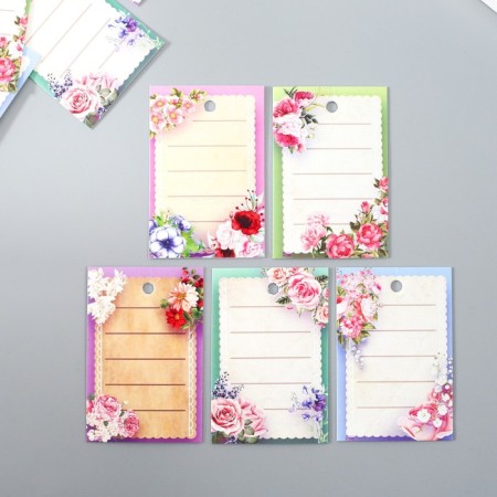 Cardboard "Postcard" set 10 pcs (5 types) 4x6 cm