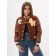 Brown Bomber leather bomber, size 48
