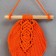 Panel wall in the technique of Macrame "Liszt" Terracott 38x20 cm