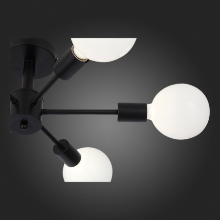 Ceiling EVOLUCE lamp. SL419.402.06. ANO. 6x60 watts, E27, 46x48x23 cm, black color-7