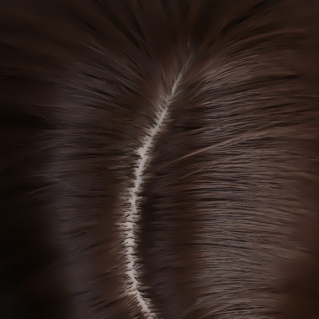 Artificial wig, simulation of the skin, 60 cm, 270 gr, brown color (#SHT8)-2