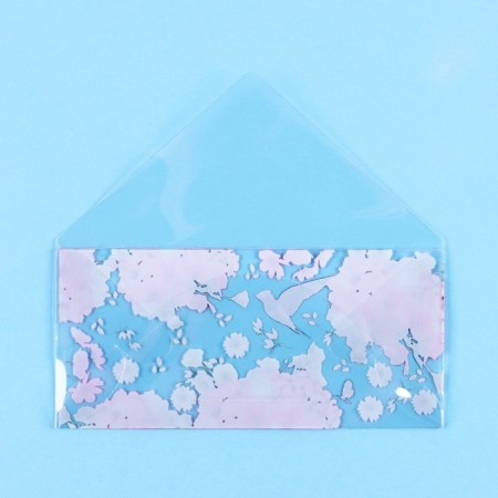 Money envelope "Universal!" Transparent PVC, bird, 16 x 8 cm-2