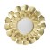 Decor Wall metal with a mirror "Flower. Fan" gold 94x94x7 cm