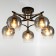 Svetogor chandelier "Level" 5x60W E27 black/gold