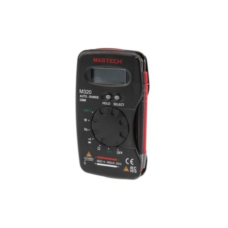 MASTECH M320 multimeter, diode test, "call" mode, indication of overload, polarity