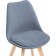 Wooden stool Bonuss array of beech/velor, natural/blue 50x56x82 cm