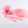 A set of children's dishes, 4 items: bowl, spoon, fork, chip with solid nose 200 ml, MIX color