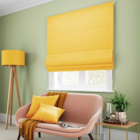 Roman curtain "Billy", size 140x175 cm, yellow color