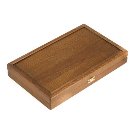 Carved backgammon, from an array of beech, patina 35 x 44 cm-6