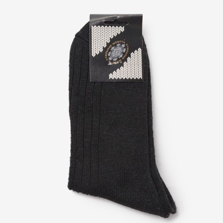 Socks men's woolen color black rubber, size 25-2
