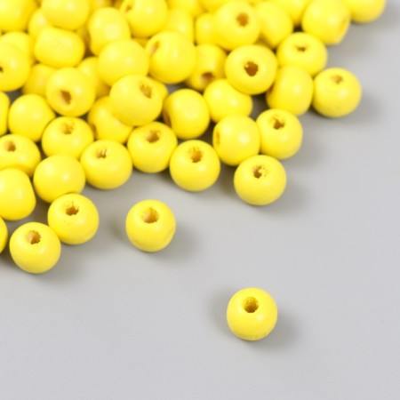 Beads for creativity tree "lemon yellow" d-0.8 cm, set of 20 g