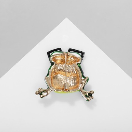 Brooch "Frog" Crazy, colored in gold-2