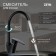 Zein Z3668 kitchen mixer, single-leaf, pour height 23 cm, ABS plastic, black