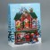 Laminated vertical "New Year's house", l 31 x 40 x 11.5 cm, New Year