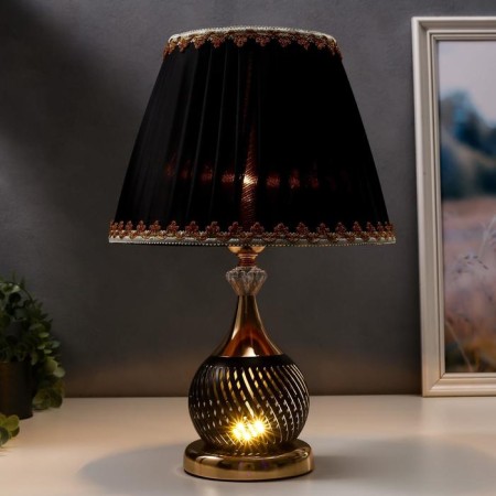 Table lamp 16434/1BK E27 40W black and gold 27.5x27.5x42 cm Risalux-1