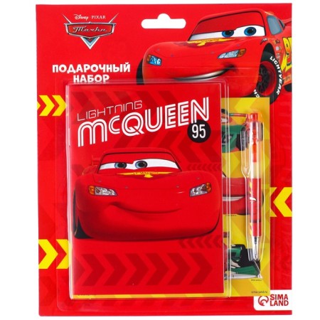 Chancellery set, notebook A6, pen, stickers, cars-8