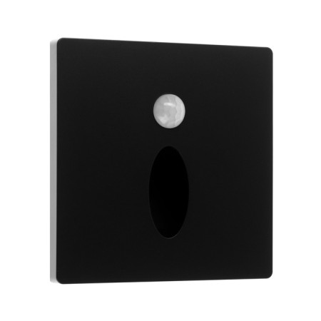 Built-in lamp for the stairs, NL-38, engine sensor, 1.5 W, 60 lm, 3000k, black